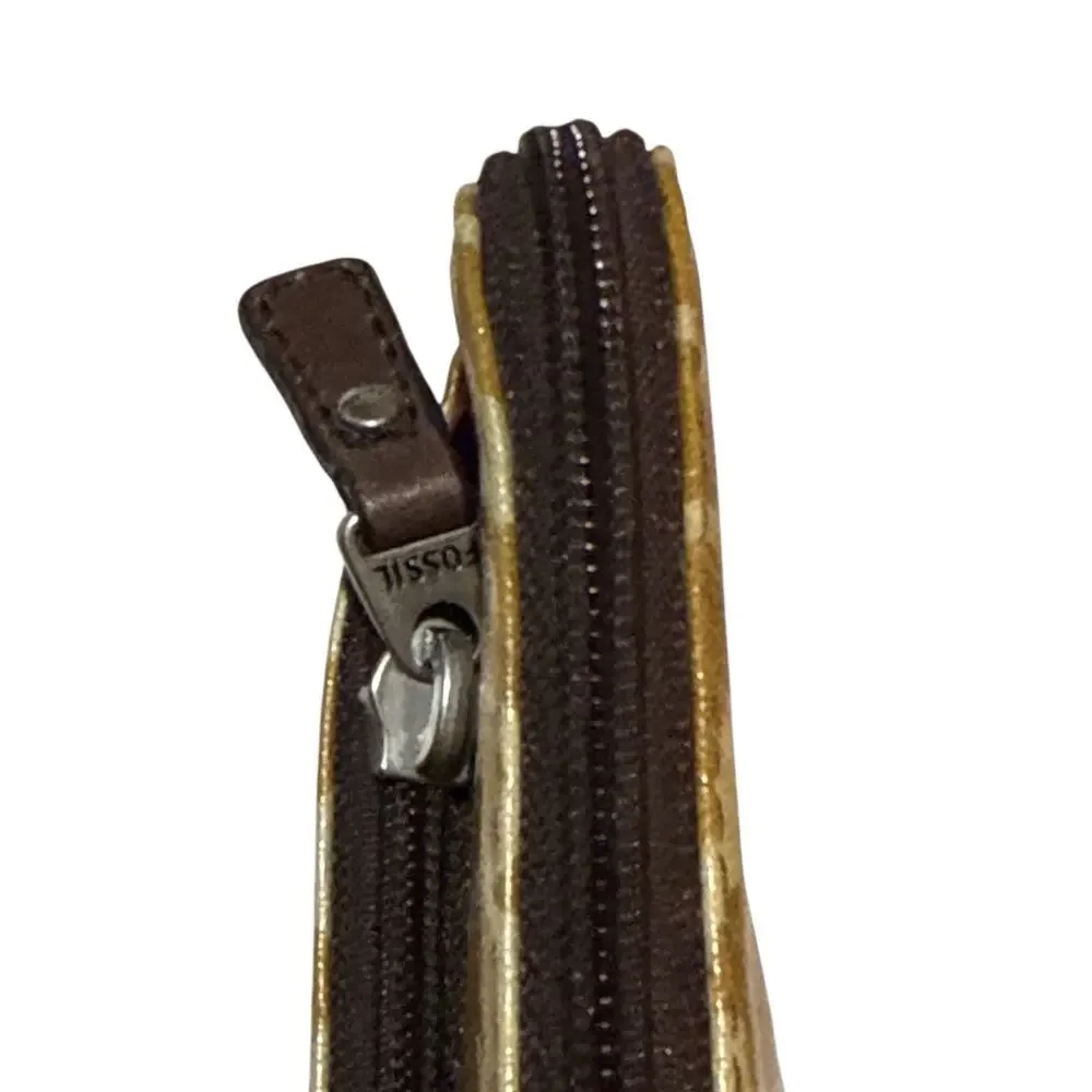 Fossil Key-Per Coated Canvas Zipper Giraffe Print Tablet iPad Case